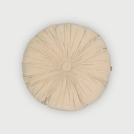 Cuddle Oatmeal Velvet  Round Cushion SanctuaryLiving