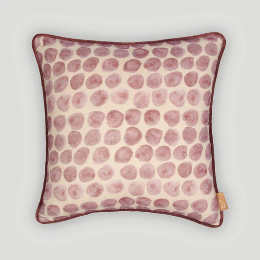 Polka Dot Lavender Velvet Cushion Cover SanctuaryLiving
