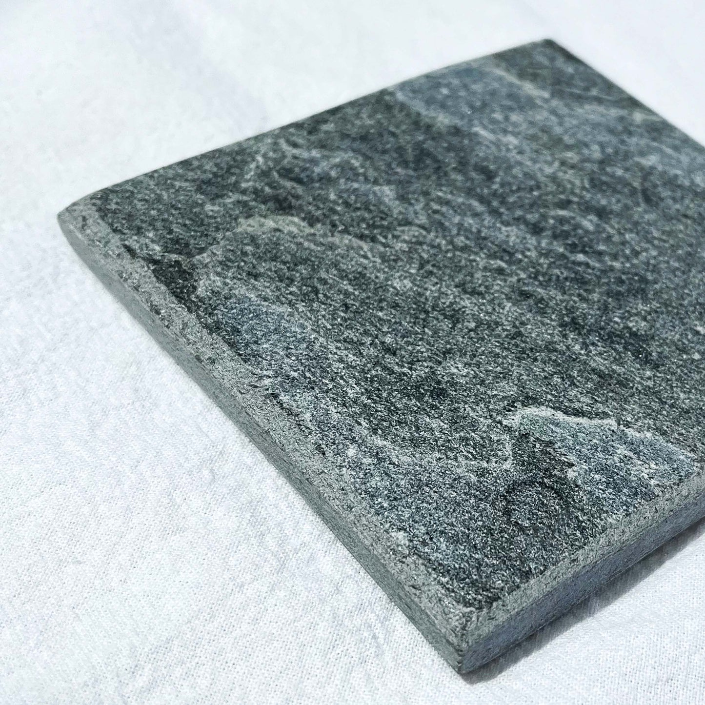 Chiseled Slate Coasters - 10x10cm, Set of 4