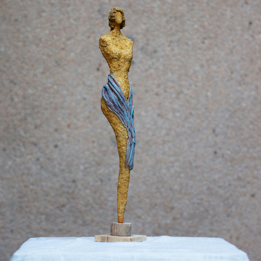 Hand-made papier-mache sculpture-The Bliss of Solitude
