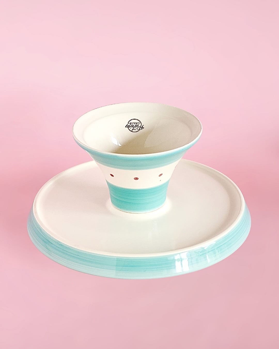 Skylark Handpainted Ceramic Cake Stand 24 cm