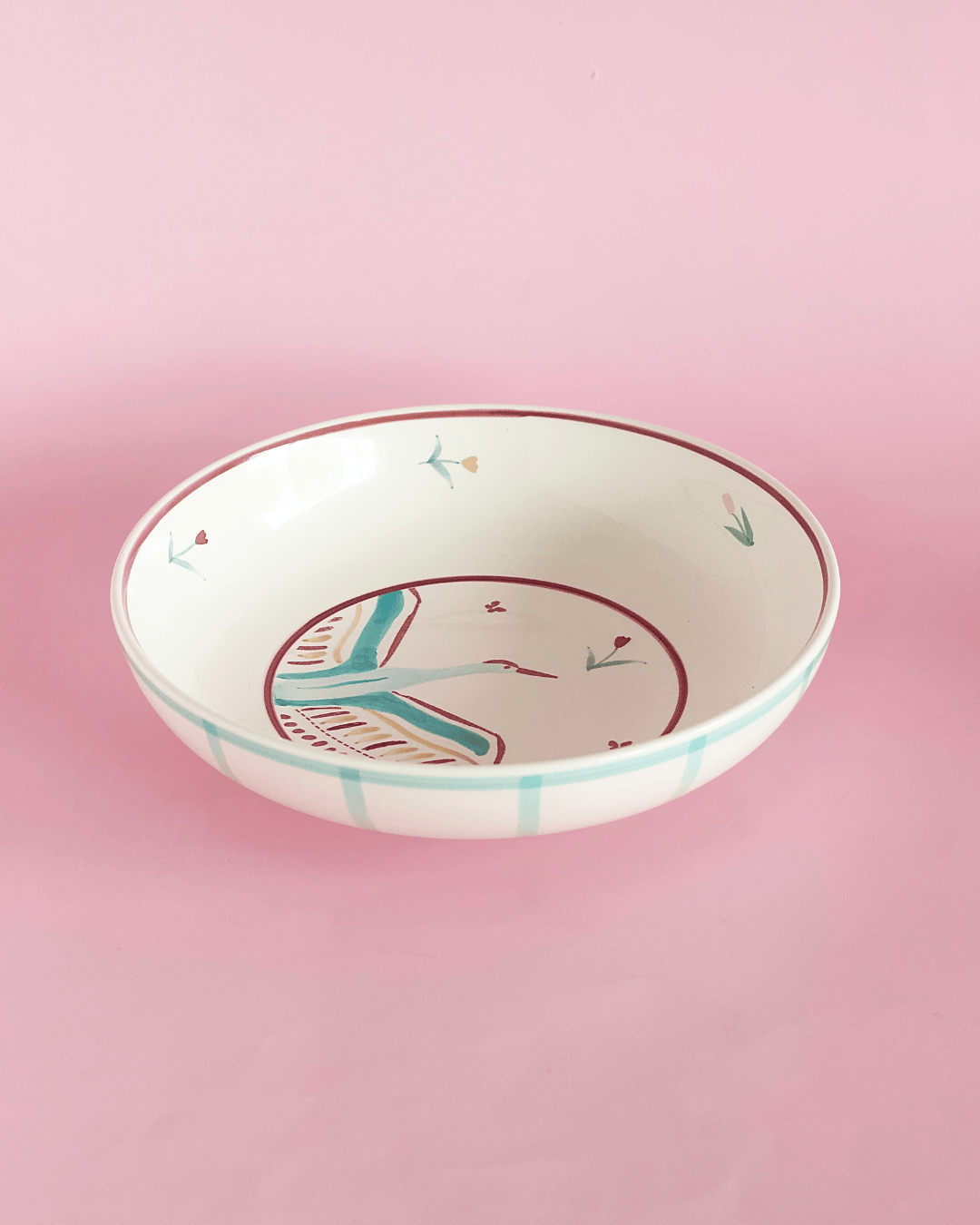 Skylark Handpainted Ceramic Pasta Bowl 21cm