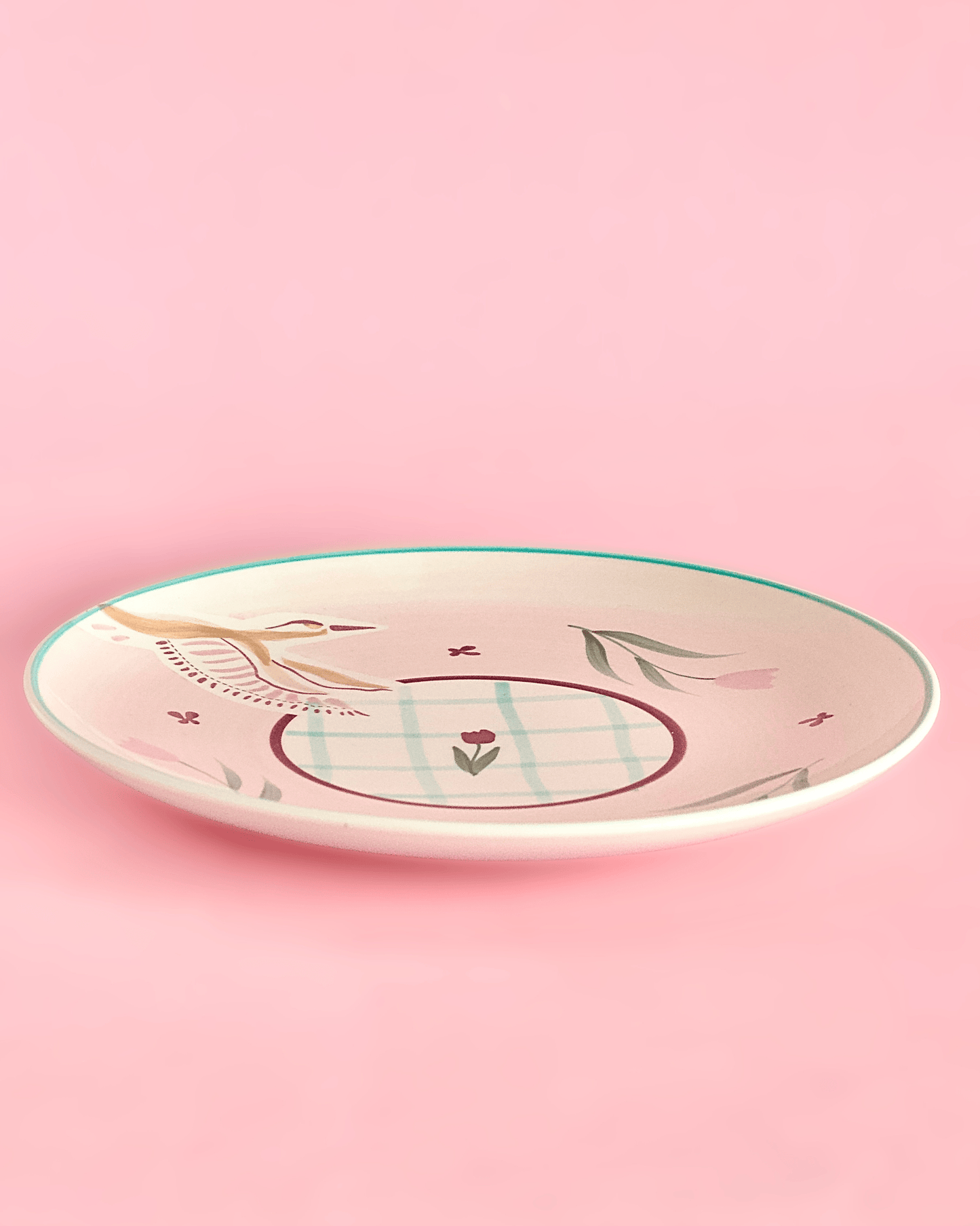 Skylark Handpainted Ceramic Round Plate 25cm
