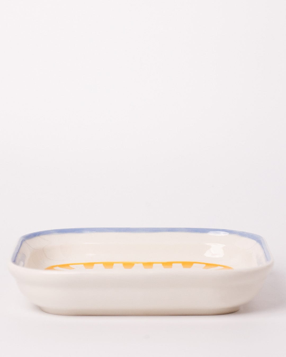 Serving Plate | Ceramic Hand-painted Floral Square | 15.5x15.5x3cm, Set of 4