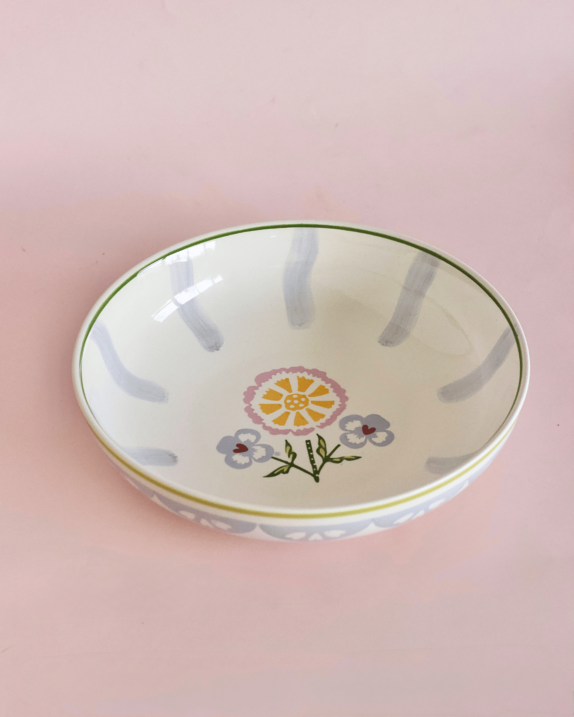 Sundrop Handpainted Ceramic Pasta Bowl 21cm
