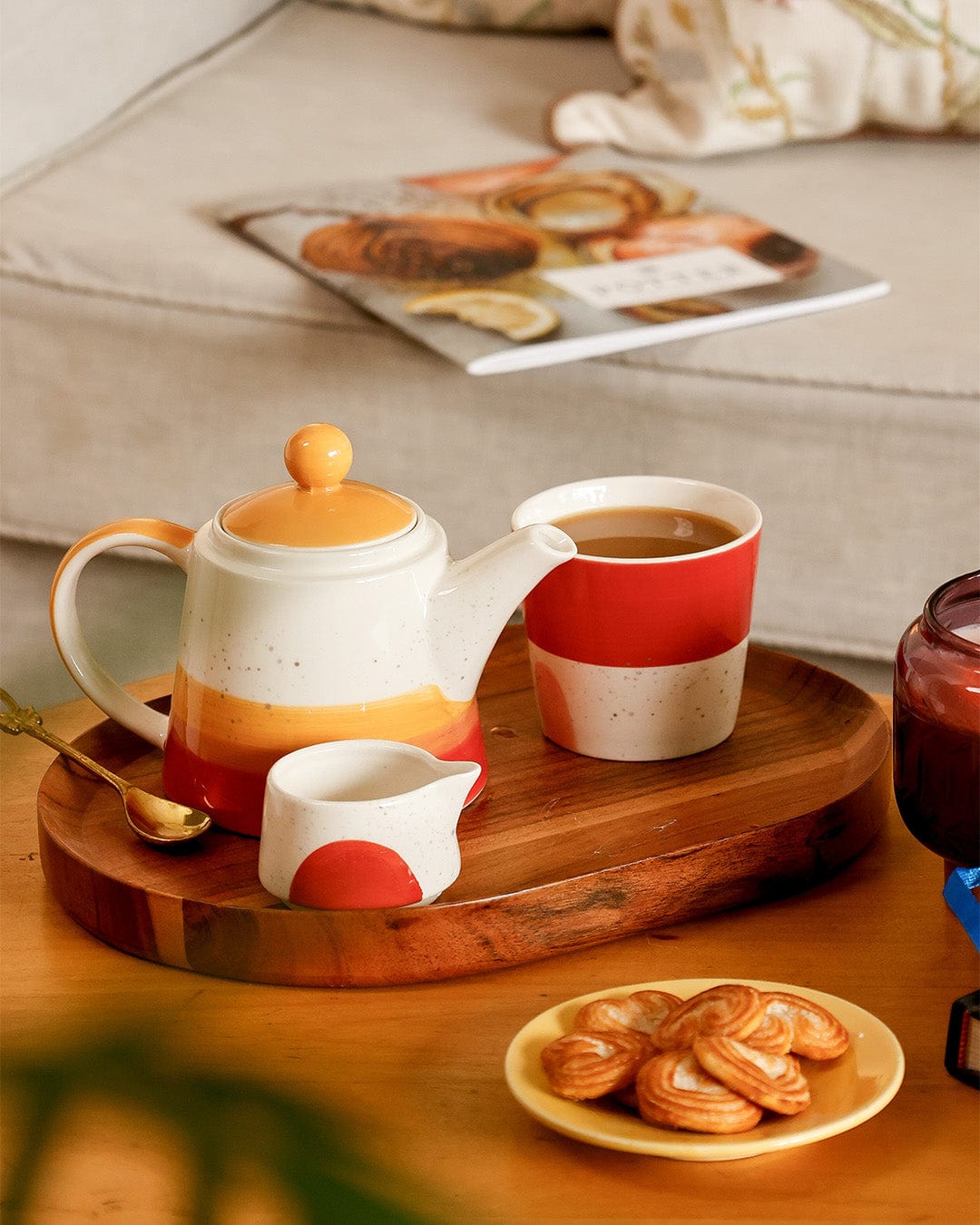Mug | Hand-painted Ceramic Stacking Design | Tea for One, 3 Colours