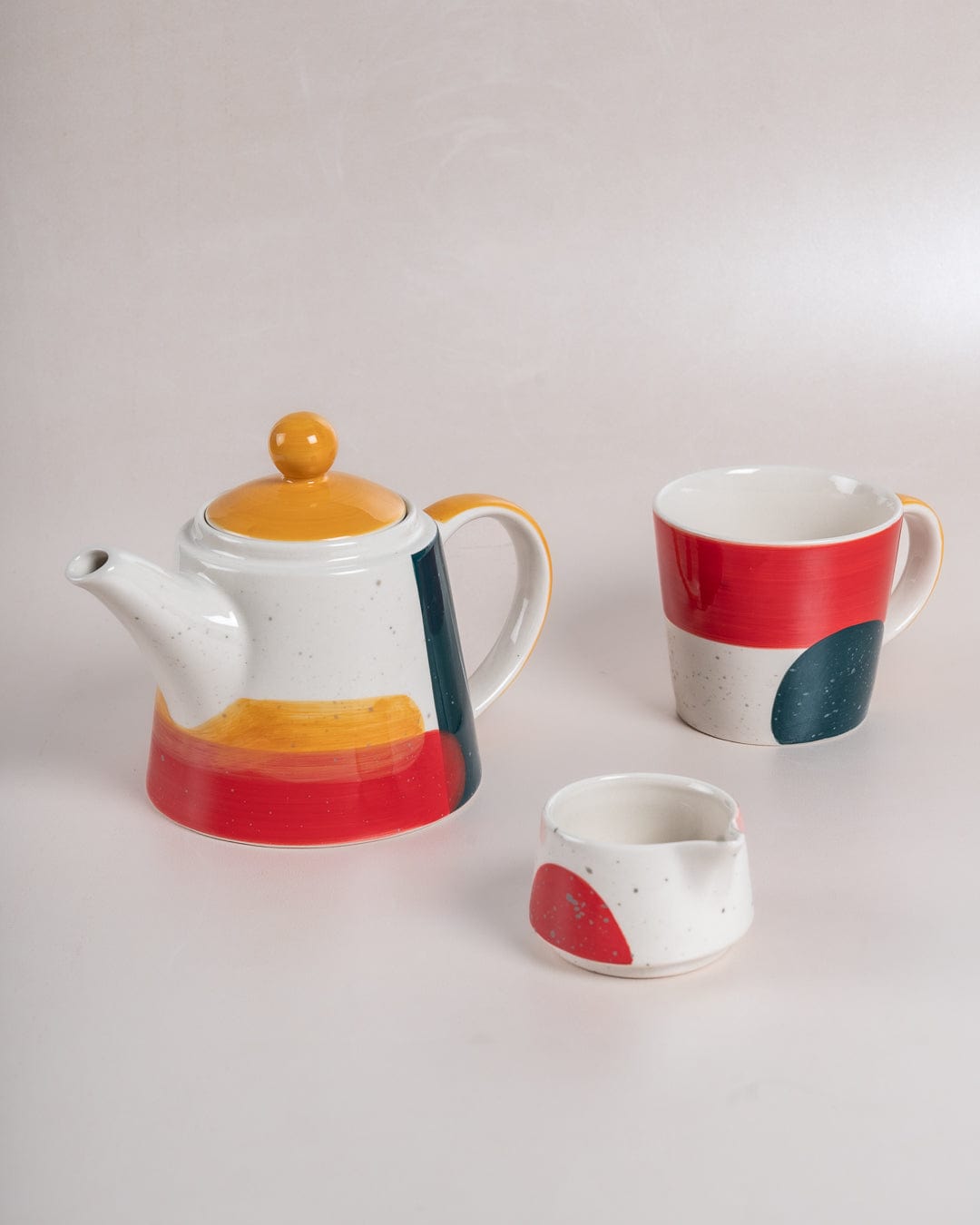 Mug | Hand-painted Ceramic Stacking Design | Tea for One, 3 Colours