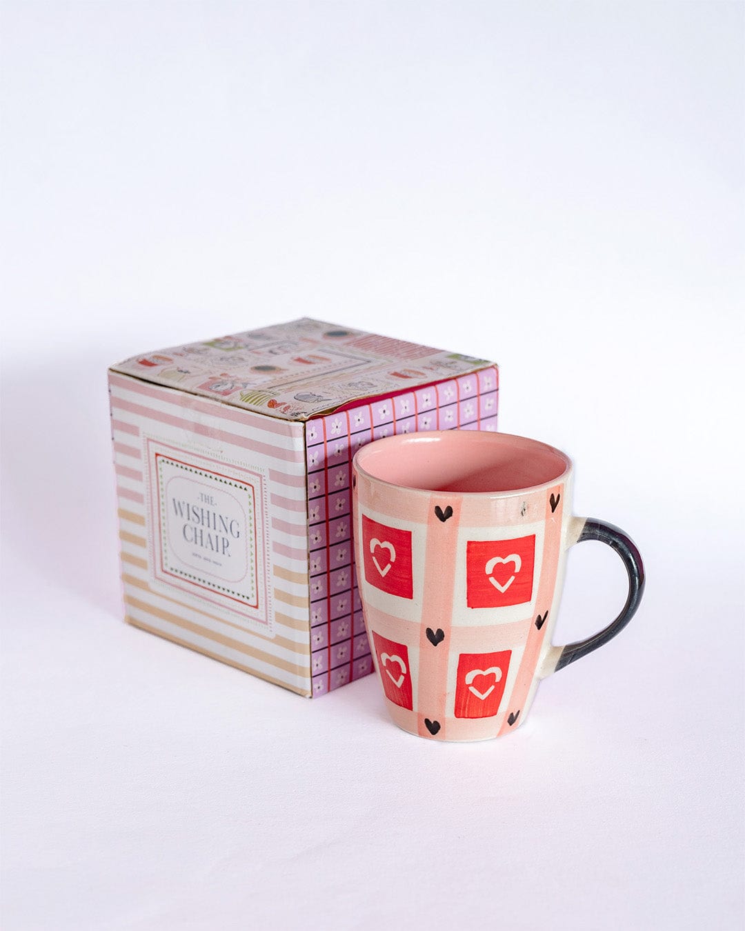 Mug | Ceramic Hand-painted Heart You | L 4.5 x W 3.5 x H 4 in
