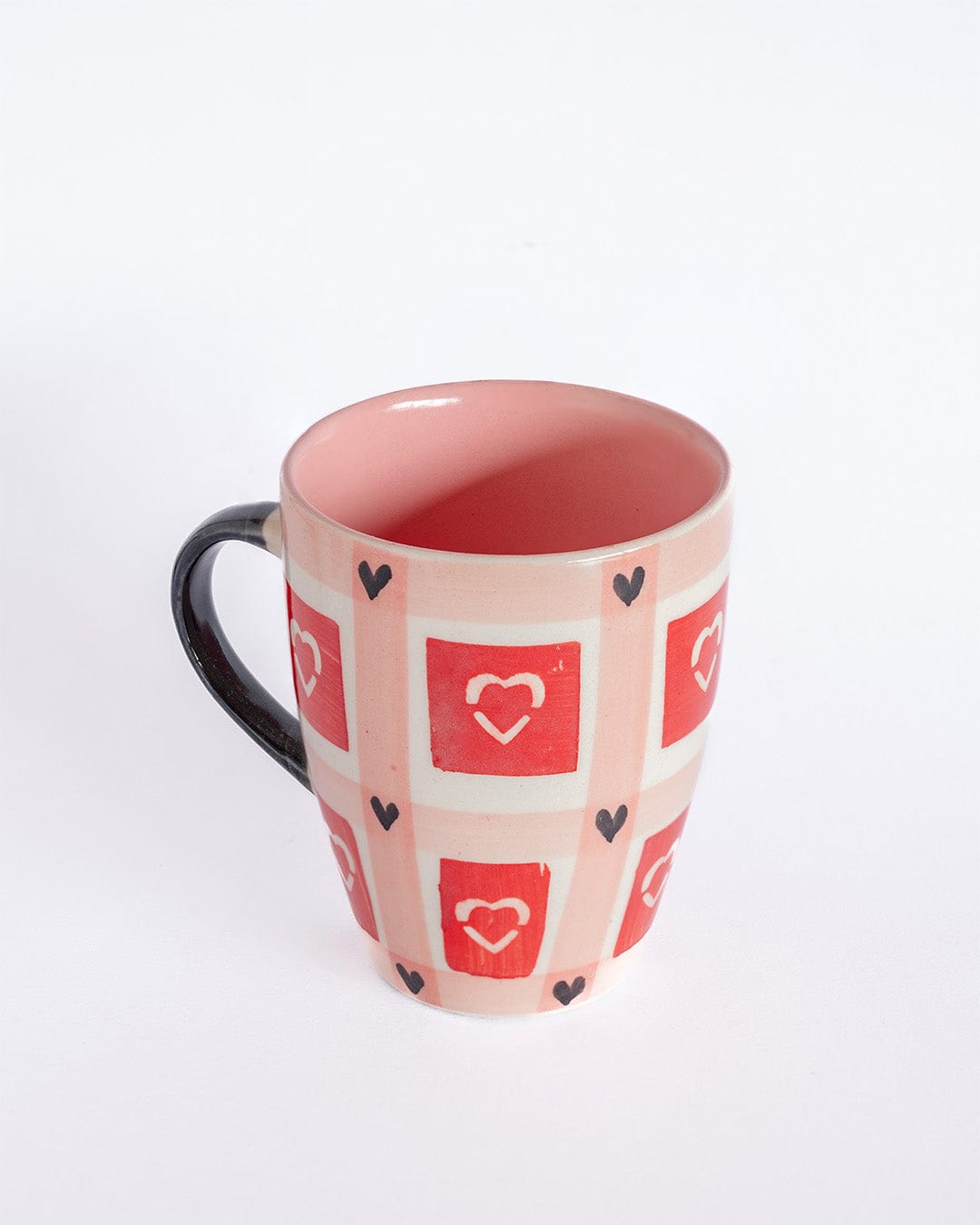 Mug | Ceramic Hand-painted Heart You | L 4.5 x W 3.5 x H 4 in