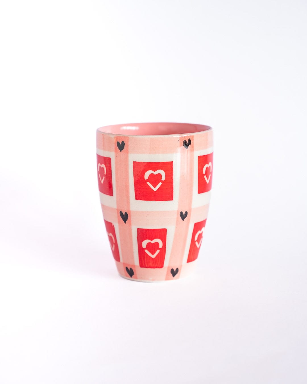 Mug | Ceramic Hand-painted Heart You | L 4.5 x W 3.5 x H 4 in