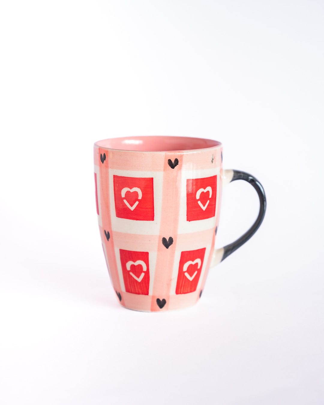 Mug | Ceramic Hand-painted Heart You | L 4.5 x W 3.5 x H 4 in