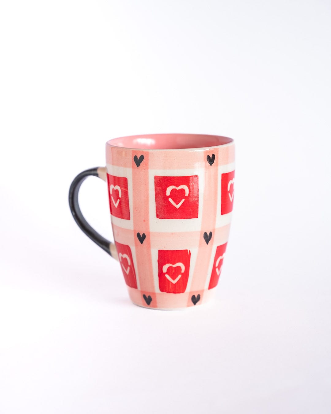 Mug | Ceramic Hand-painted Heart You | L 4.5 x W 3.5 x H 4 in