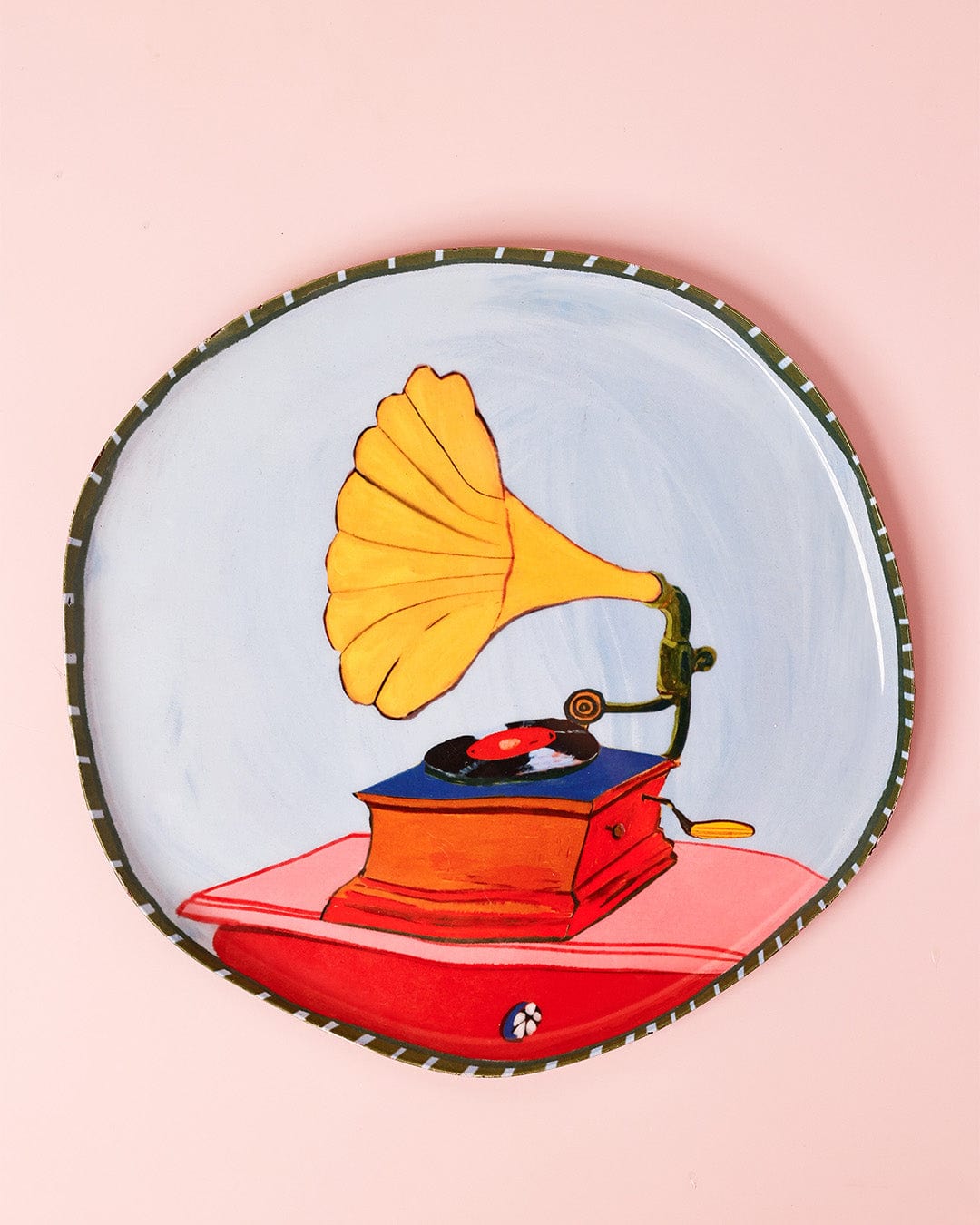 Wall Plate | Metal Hand-painted Coffee Teapot | Set of 3, Small, Medium & Large