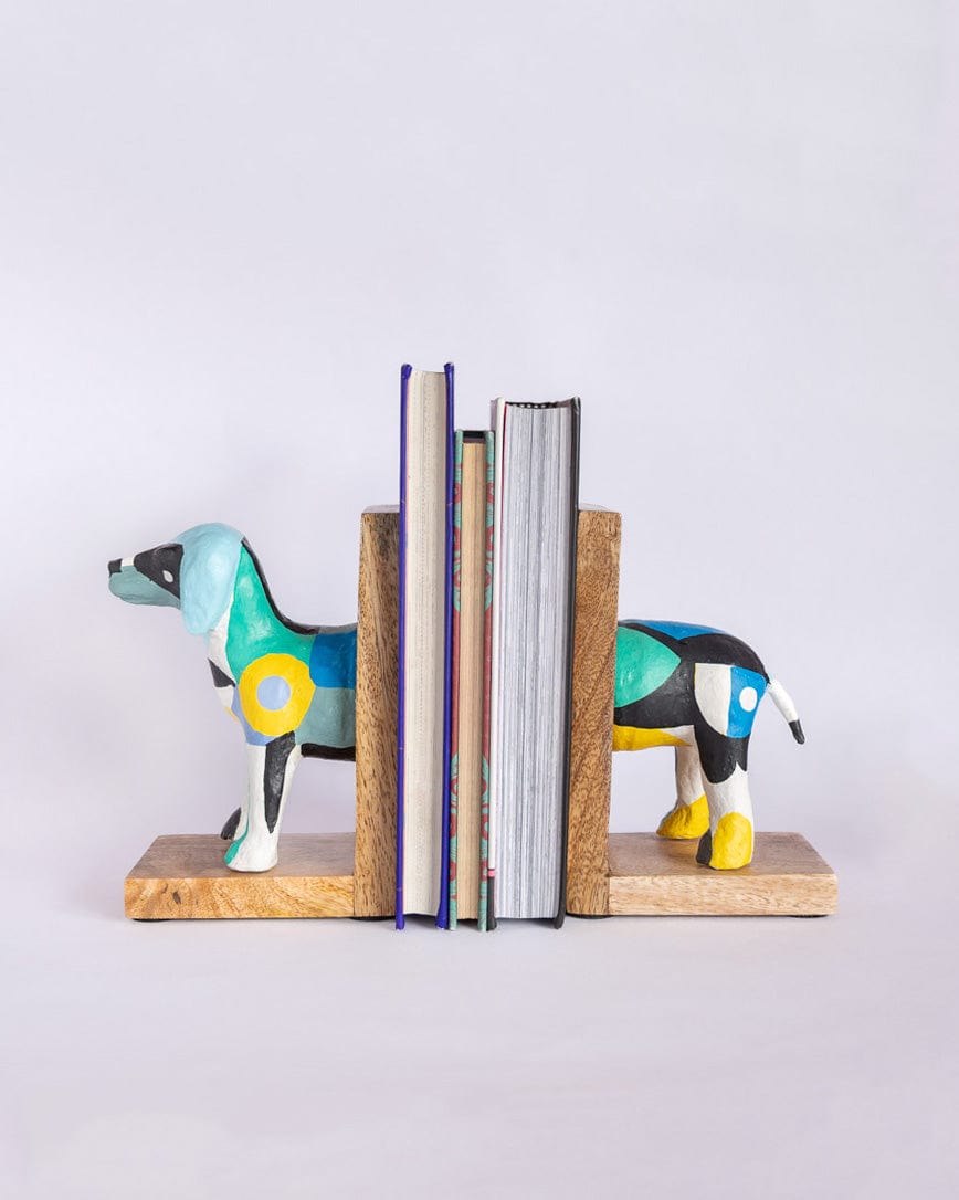 Technicolour Toto Wooden & Paper mache Handpainted Bookends - Technicolour Toto Wooden & Paper mache Handpainted Bookends - The Wishing Chair