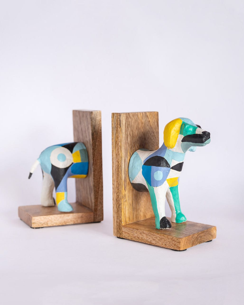 Technicolour Toto Wooden & Paper mache Handpainted Bookends - Technicolour Toto Wooden & Paper mache Handpainted Bookends - The Wishing Chair