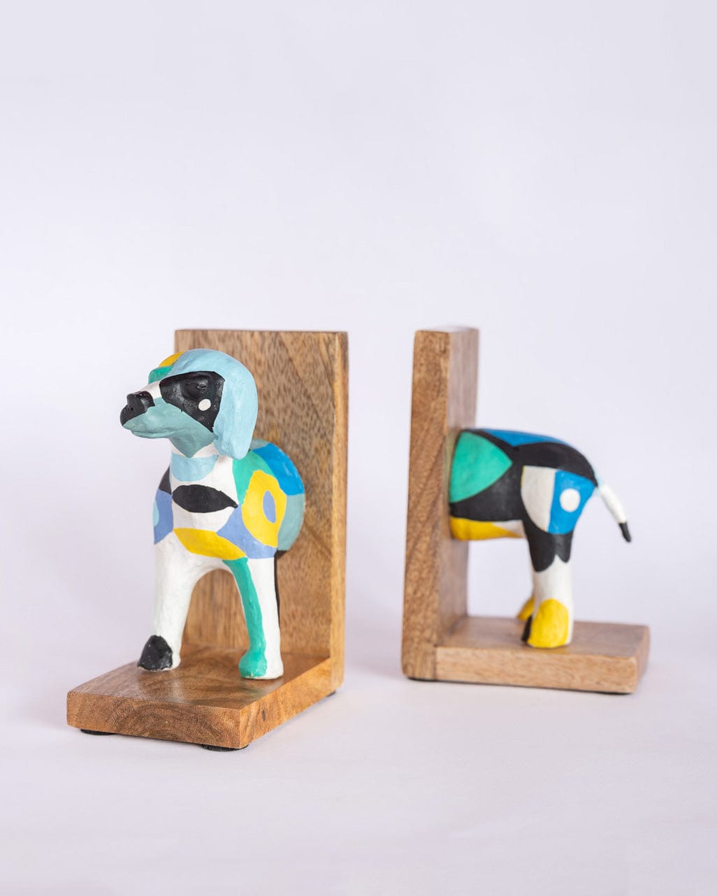 Technicolour Toto Wooden & Paper mache Handpainted Bookends - Technicolour Toto Wooden & Paper mache Handpainted Bookends - The Wishing Chair