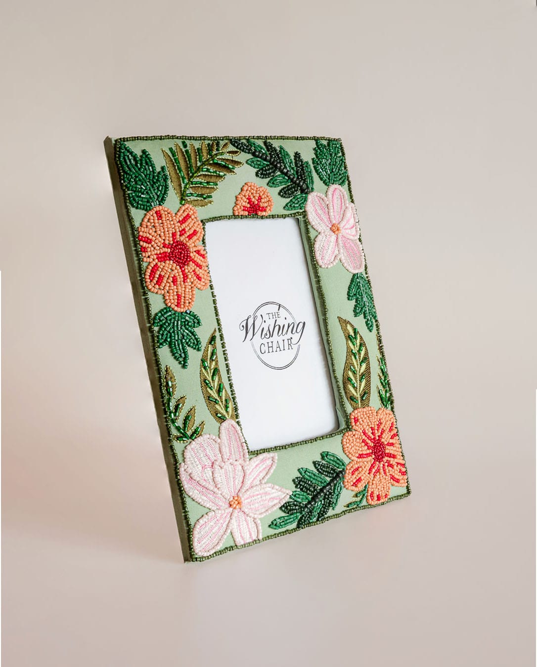 Photo Frame | Glass Bead Tropical | 3"x5" (7"x9" Overall)