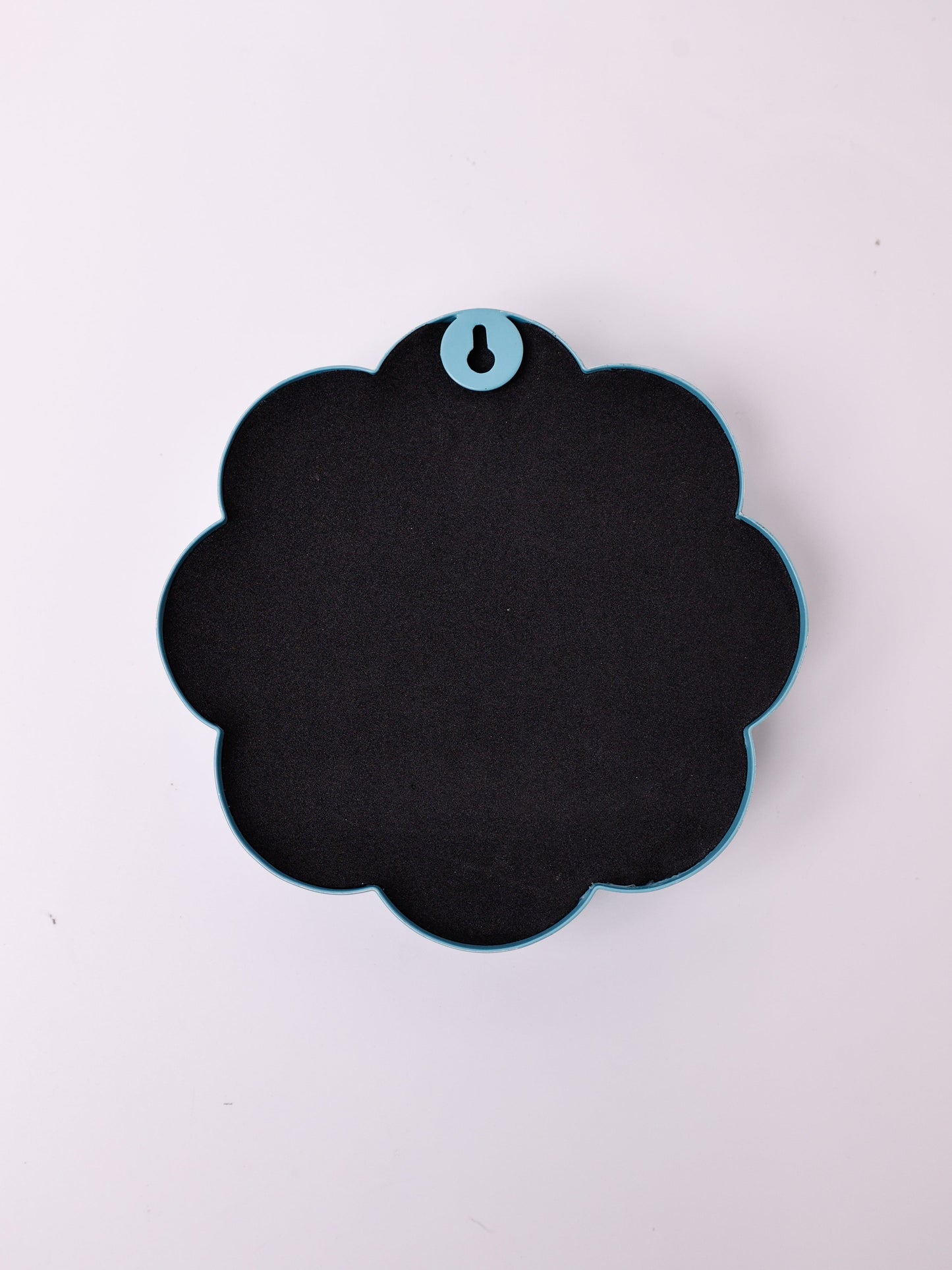 Wall Plate | Metal Acrylic Flower Print | Blue Dia-20.5 x H-5 cm