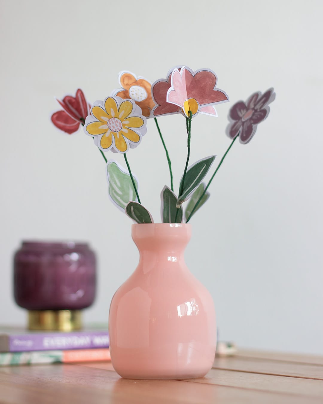 Vase | Glass Potli | Blush Pink, 6x12.5cm