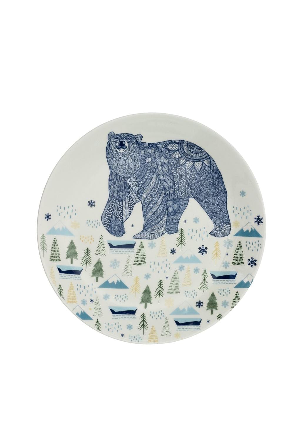 Wall Plate | Fine China Animal Illustrative | 8" Dia, Bear