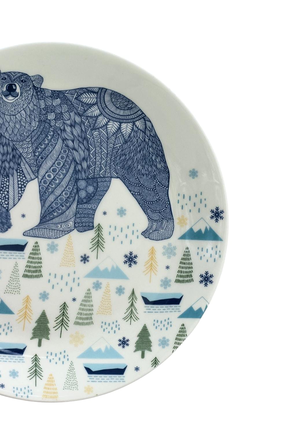 Wall Plate | Fine China Animal Illustrative | 8" Dia, Bear