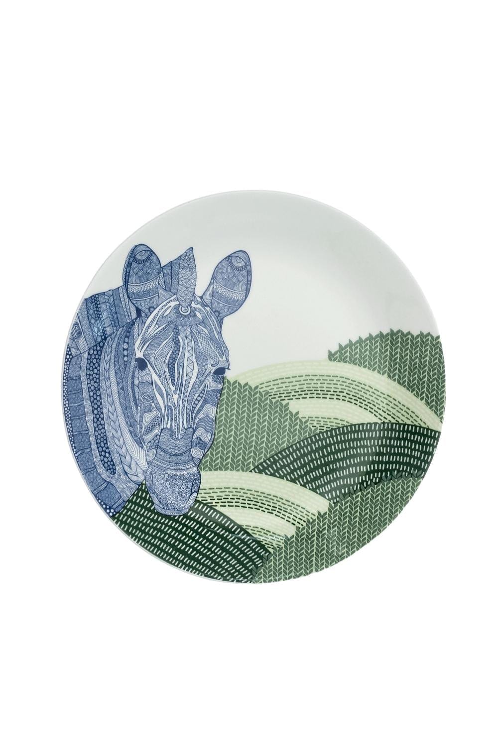 Wall Plate | Fine China Illustrated Zebra | Dia 20cm