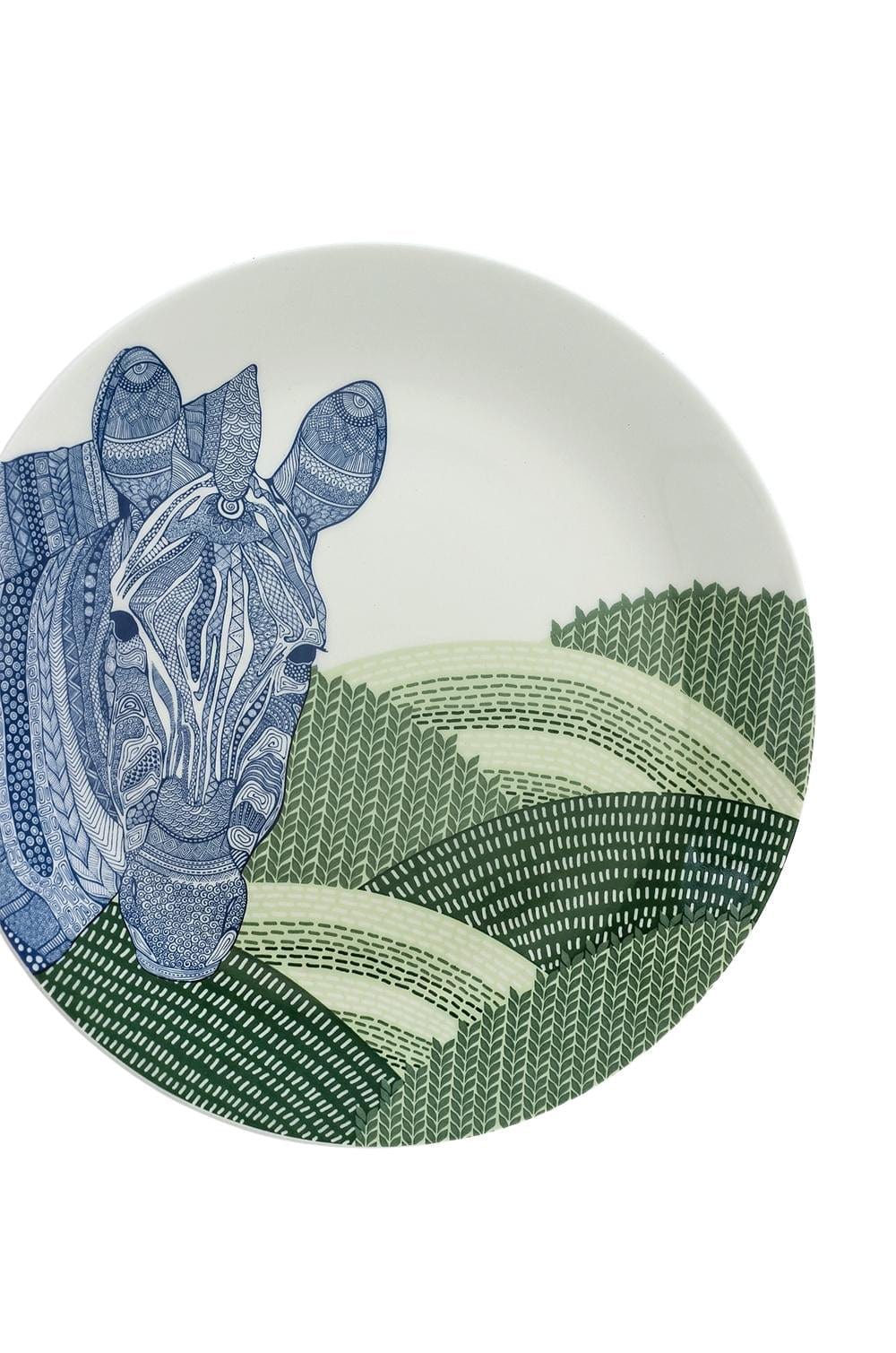 Wall Plate | Fine China Illustrated Zebra | Dia 20cm