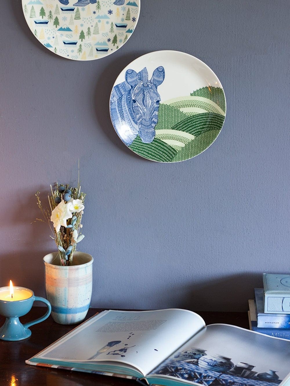 Wall Plate | Fine China Wildlife Motifs | Set of 3